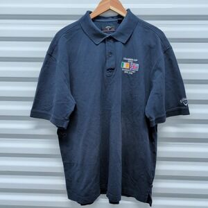 Callaway Golf XL Mens Polo‎ Navy Blue Cranmer Cup 2008 Rosses Point Ireland Logo